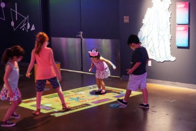 Whiteboard Exhibits floor games san